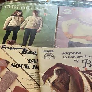 Vintage Patons Beehive Knitting Pattern Books